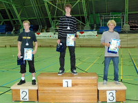 Linus Dietrich (rechts) bei der Siegerehrung U15