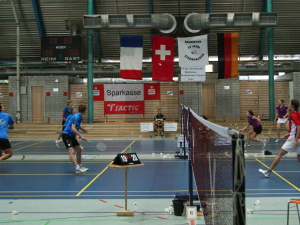 Die Jahnhalle mit den Badminton-Courts