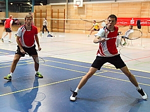 Andreas Bühler und Timo Wernet im 1. Herrendoppel