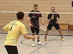 Cedric Wurst und Lukas Helfert im 1. Herrendoppel Cedric Wurst und Lukas Helfert im 1. Herrendoppel