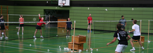 Beim Schlagtraining in der Halle