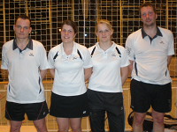 Die Erfolgreichen Spieler: v.l.n.r. Steffen Kuntz, Beate Dietz, Silke Fuchs und Stefan Puchta