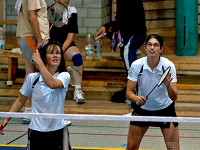 Eva Wiese und Tamara Riedel im Damendoppel