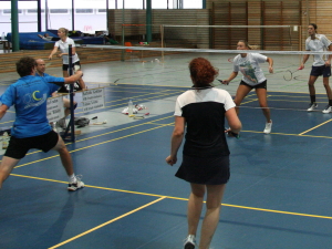 Mixed-Doppel beim 30. Stockacher-Turnier
