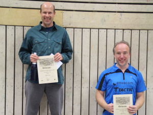 Platz 1 und 3 im Herreneinzel O40, Helmut Jger und Steffen Kuck 