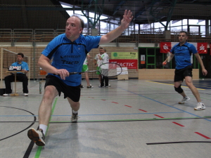 Steffen Kuck und Jrgen Romer im Herrendoppel der 2. Mannschaft