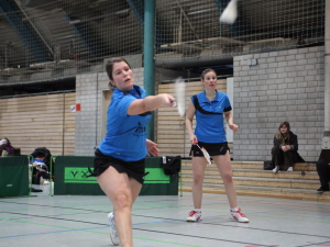 Beate Dietz und Verena Lauber im Damendoppel