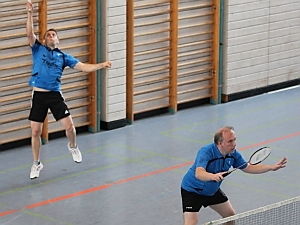 Jrgen Romer und Steffen Kuck im Herrendoppel der 2. Mannschaft