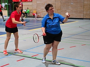 Silke Nieratschker und Lisa Keller im Damendoppel