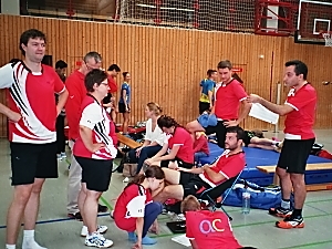 bei der Mannschaftsbesprechung