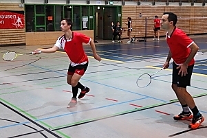 Lukas Helfert und Lars Wegmann im 1. Herrendoppel