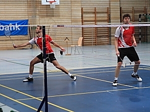 Timo Wernet und Andreas Bhler im 1. Herrendoppel
