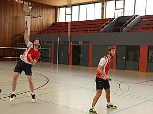 Andreas Bhler und Timo Wernet im 1. Herrendoppel