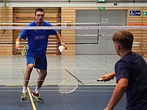 Titelverteidiger Dominik Tripet im Herreneinzel Titelverteidiger Dominik Tripet im Herreneinzel