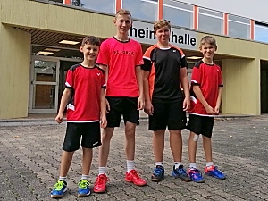 Janne Hintze, Maxime Riebschläger, Cedric Wurst und Matti Hintze Janne Hintze, Maxime Riebschläger, Cedric Wurst und Matti Hintze