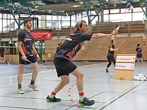 Markus und Julian im 2. Herrendoppel Markus und Julian im 2. Herrendoppel