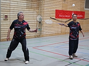 Martin Nieratschker und Pera Hirunyattiti im 2. Herrendoppel Martin Nieratschker und Pera Hirunyattiti im 2. Herrendoppel