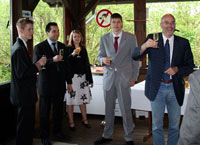 Sektempfang mit Stockachs Bürgermeister Rainer Stolz