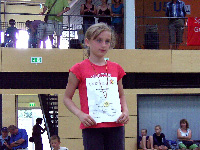Katja Schwab bei der Siegerehrung