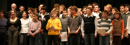 Gruppenbild der gesamten geehrten Sportler an diesem Abend