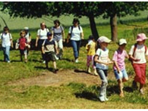 Wanderer auf der Strecke