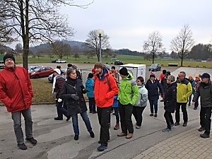 Beim Start an der Jahnhalle 2020